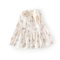 Girl's dress, children's cardigan sleeveless top, princess floral skirt, printed with foreign style, cute girl in summer. 