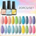 Mtssii 60/40Pcs Gel Nail Polish Set Vernis Semi Permanent UV Gel Varnish for Manicure Set Soak Off Nail Kit Base Top Coat Kits. 