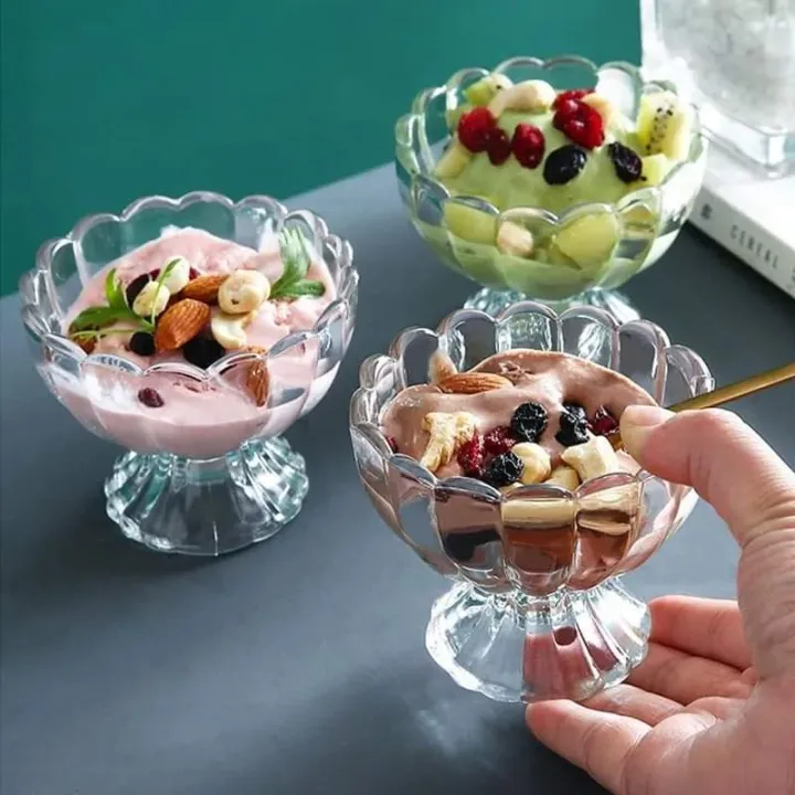 Crystal%20Clear%20Glass%20Ice%20Cream/Dessert%20Bowl%20Set%20(6%20Pieces)%20OLiLA%20N008%20-%20Image%202