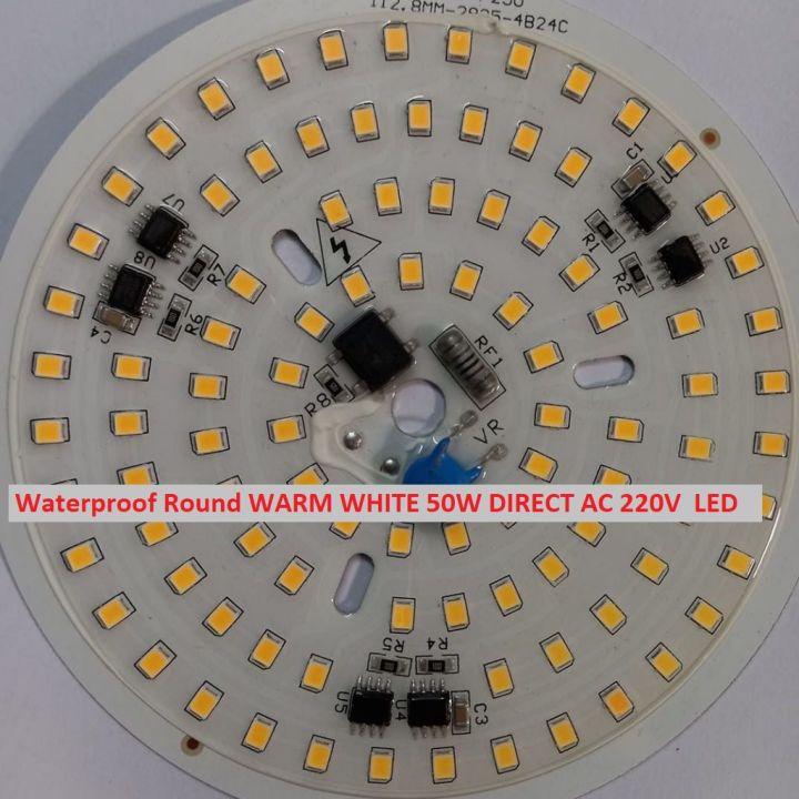 Waterproof 50W Round Warm White DIRECT AC 220V 50Watt LED Light Bulbs ...