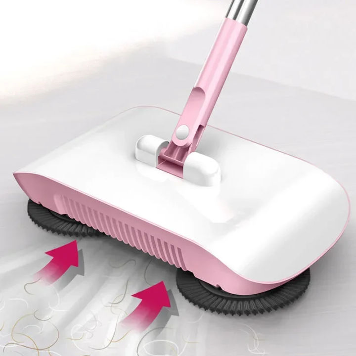 【Shop the Look】 Combination of broom and mop Hand push type scoop Household broom and dustpan set Floor broom home cleaning Tools Sweeper