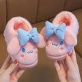 Sanrio Anime Cinnamoroll Kawaii Cotton Slippers Thick Non-Slip Boots Cute Cartoon Home Shoes Girls Birthday Gift.
