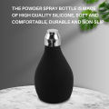 Powder Spray Bottle, Refillable Silicone Powder Dispenser Empty Powder Container for Baer, Durable Black Powder Sprayer for Loose Powder, Bath Powder. 