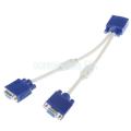 VGA Y Monitor Splitter Cable -White and Blue. 