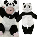 0-36months Newborn Baby Clothes Keep Warm Winter Jumpsuits Overall Panda Animal Hooded Rompers Baby Boy Romper Baby Girl Pajamas. 