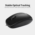 HXSJ L-ogitech M90 Full-Size Wired Optical Mouse Ergonomic Mouse Suitable For Left And Right Hands Anti-Slip Mice Plug And Play Black.