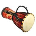 African hand drums small 10 inch native Media Indonesia imports handmade wood hollow carved Lijiang professional goat Carving - Carving random. 