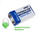 9v rechargeable battery, Doublepow 1pcs 9V Ni-MH 280mah rechargeable batter- 1pcs.