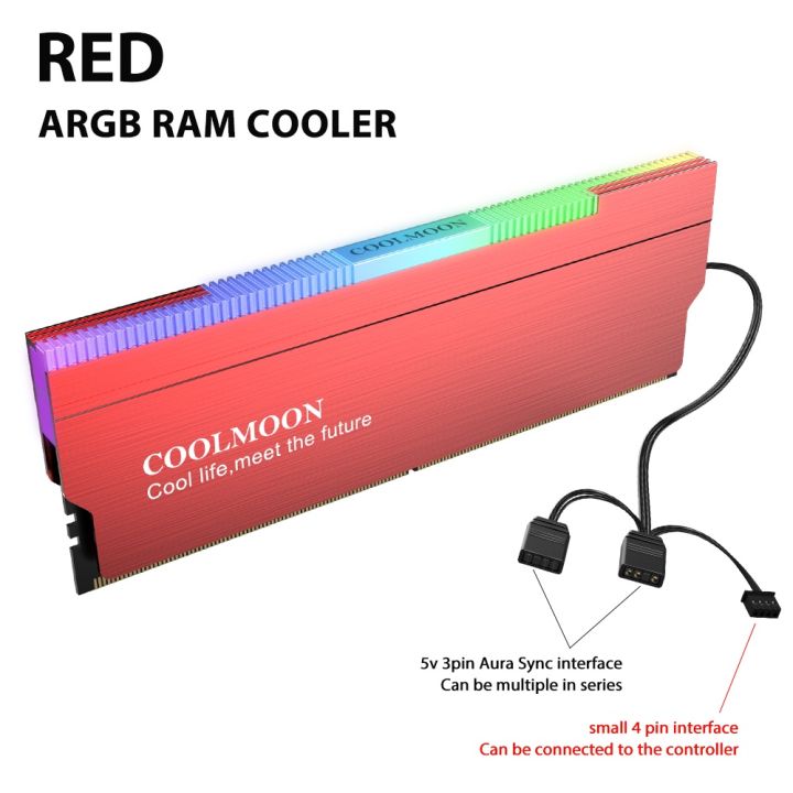 COOLMOON%20DDR1%20DDR3%20DDR4%20RGB%20RAM%20Cooling%20Heatsink%205V%203PIN%20ARGB%20AURA%20SYNC%20Memory%20Radiator%20Cooler%20for%20Computer%20LP%20-%20Image%202