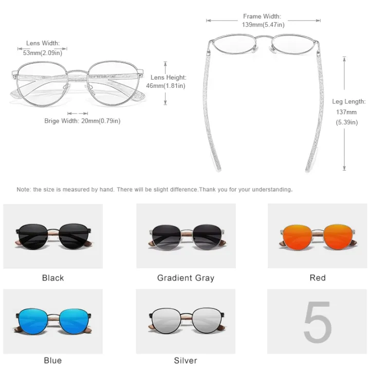 KINGSEVEN%202022%20New%20Handmade%20Walnut%20Wood%20Round%20Sunglasses%20Men%20Women%20Polarized%20Mirror%20Sun%20Glasses%20Male%20Steampunk%20Shades%20Oculos%20-%20Image%204