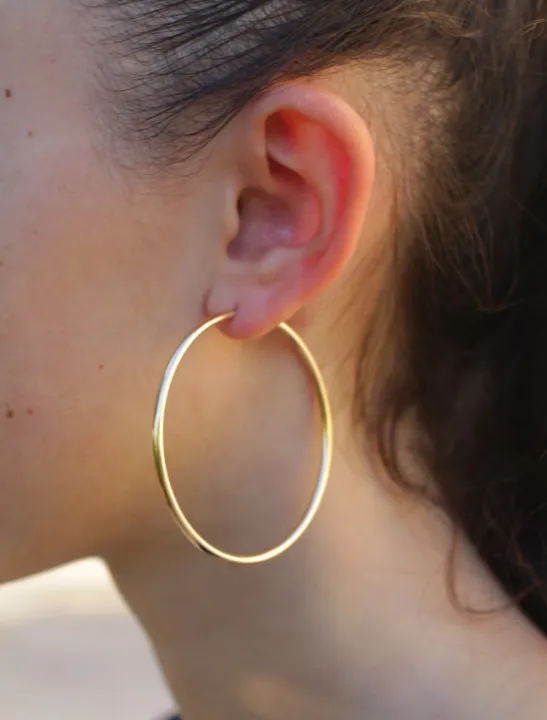 1Pair Fashionamble Round Ear Ring For Women | Daraz.com.bd