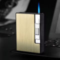 Automatic Storage Cigarette Box Holder Gas Lighter.