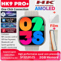 Chat GPT AMOLED HK9 Pro Plus Smart Watch Dual Straps HK9 Pro+ 2GB ROM NFC Compass BT Call Ai Watch Face Smartwatch Men Women. 