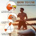 6PCS D-Ring Patch for Inflatable Boat Kayak Dinghy SUP, D-Ring PVC Patch Stand-Up Paddleboard Canoe Rafting Yellow.
