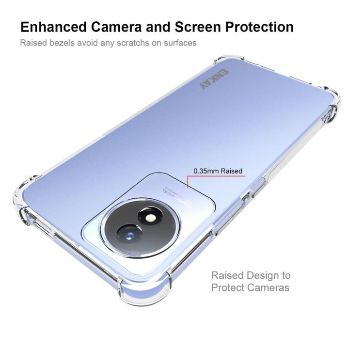 For Vivo Y02 / Vivo Y02A / Vivo Y02t Shockproof TPU Bumper Clear Soft Silicone Acrylic Mobile Phone Case For Vivo Y02 / Vivo Y02A / Vivo Y02t [ Pani Cover ] Back Cover