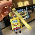 SpongeBob SquarePants Anime Figure Patrick Star Squidward Tentacles PVC Doll Keychain Bag Key Ring for Gifts. 