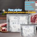 10/60pcs Frozen Food Packaging Pouches Aluminum Foil Ziplock Freezer Bags for Meat Sea Food Fish Chicken Vegetable Fruit.