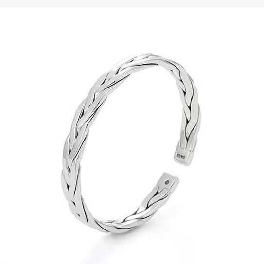 White%20copper%20silver-plated%20twist%20braided%20bracelet%20ethnic%20style%20retro%20style%20imitation%20Thai%20silver%20love%20intertwined%20male%20and%20female%20couple%20open%20bracelet%20-%20Image%205