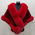 Winter Cape Fluffy Soft Cold Resistant Elegant Noble Artificial Fur Evening Dress Shawl Women Poncho for Dating. 