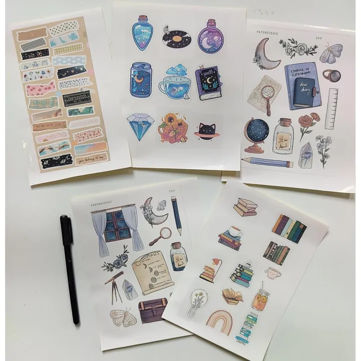 Printed Sticker sheets A5 size (5pc)