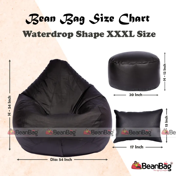 Bean%20Bag%20BD-XXXL%20Water%20Drop%20Shape%20Bean%20Bag%20Full%20Set_%20Bean%20Bag,%20Footrest%20&%20Pillow_Black%20Colour_Premium%20Quality%20-%20Image%203