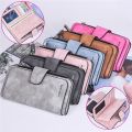 【Wweirdoo】Leather Women Coin Pocket Hasp Card Holder Money Bags Casual Long Ladies Clutch Women Purse Ladies wallet.