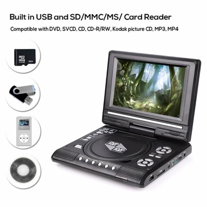 7.8%20Inch%20TV%20Home%20Car%20DVD%20Player%20with%20TV/FM/USB/Game%20Function-EU%20Plug%20-%20Image%203