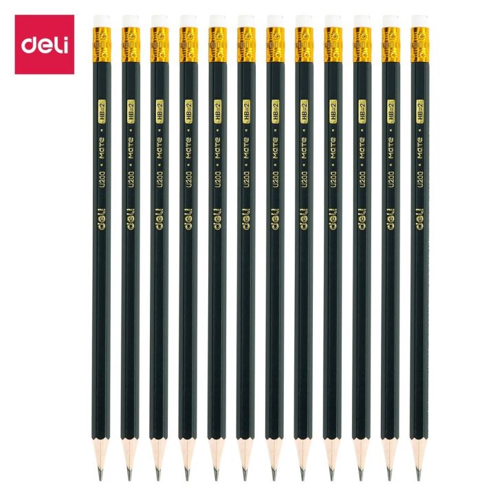 Deli%20%20EU20000%20Graphite%20Pencil%20With%20Eraser%20HB%20Pencil%2012%20PCS%20-%20Image%204