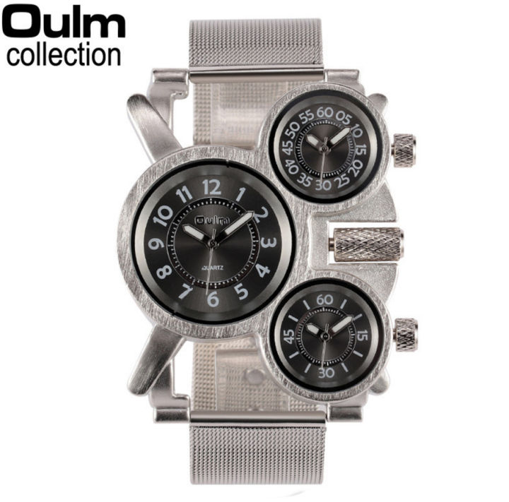 Oulm Eurum Men's Watch Quartz Watch Watch Foreign Trade Hot Selling Steel Mesh Belt Fashion Men's Watch Large Dial 1167