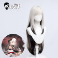 Mudrock cosplay Wig Arknights Cosplay「HSIU 」Fiber synthetic wig Milky white gray gradient black brown Long hair game Arknights.