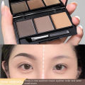 3 Color Eyebrow Powder Palette Cosmetic Brand Eye Brow Enhancer Professional Waterproof Makeup Eye Shadow With Brush Mirror Box. 