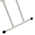 Small Folding Table Space Saving Folding Table PE and Steel Pipe White Rectangular Portable for Bedside for Dining Room. 