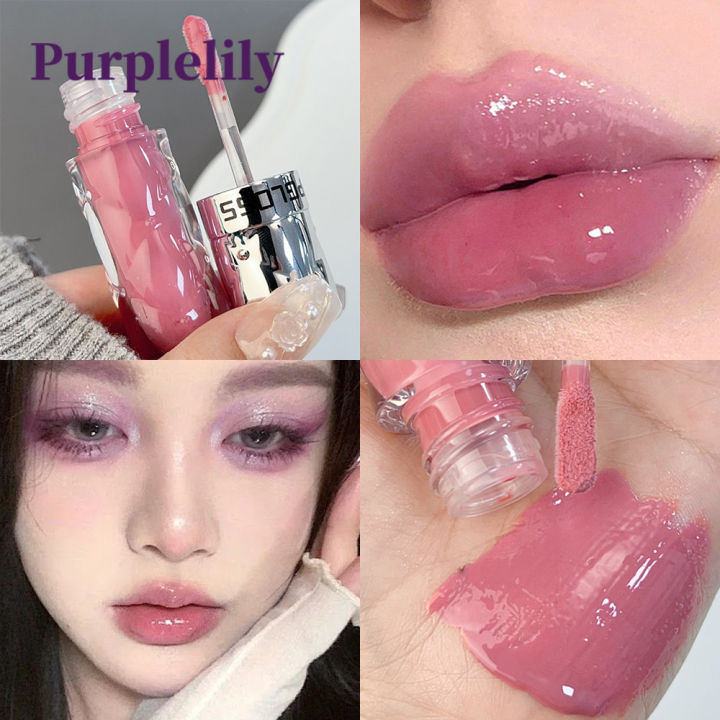Diamond Glitter Mirror Pearl Gloss Lip Gloss Long-lasting Moisturizing Plumping Gloss Lip Tint Oil Water Light Liquid Lipsticks