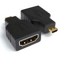 HDMI Male Type D to HDMI Female Type A Gold Plated Micro Adapter Converter. 