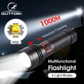 Outtobe Flashlight Multifunctional P50 Mini Torch Light White Laser Flashlight Super Bright Flashlight Waterproof Outdoor Torchlight Zoomable LED Flashlight Penlight.