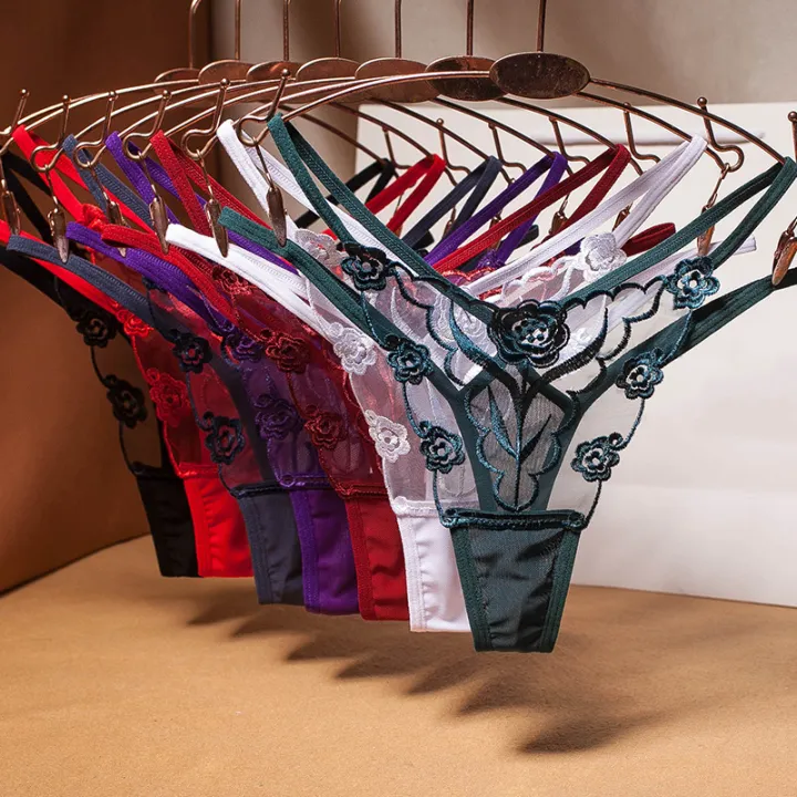 Ladies%20%20Embroidered%20Mesh%20Yarn%20Thong%20/%20Woman%20Perspective%20Temptation%20Underwear%20/%20Fashion%20G-String%20Panties%20/%20Invisible%20Seamless%20Breathable%20Soft%20Female%20Briefs%20-%20Image%204