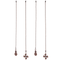 4Pcs Ceiling Fan Pull Chain Set,Bulb and Fan Pattern Pull Chain Extension Fan Pull Chain Pendant 12 Inch. 