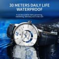 Man Watches Men Quartz Wristwatch Fashion Waterproof Date Clock Male Leather Wrist Watches For Men.