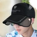 Hat Men's Summer Baseball Cap Sun Protection Sun Hat Outdoor All-Matching Sun Hat Mesh Breathable Peaked Cap Fishing Hat.