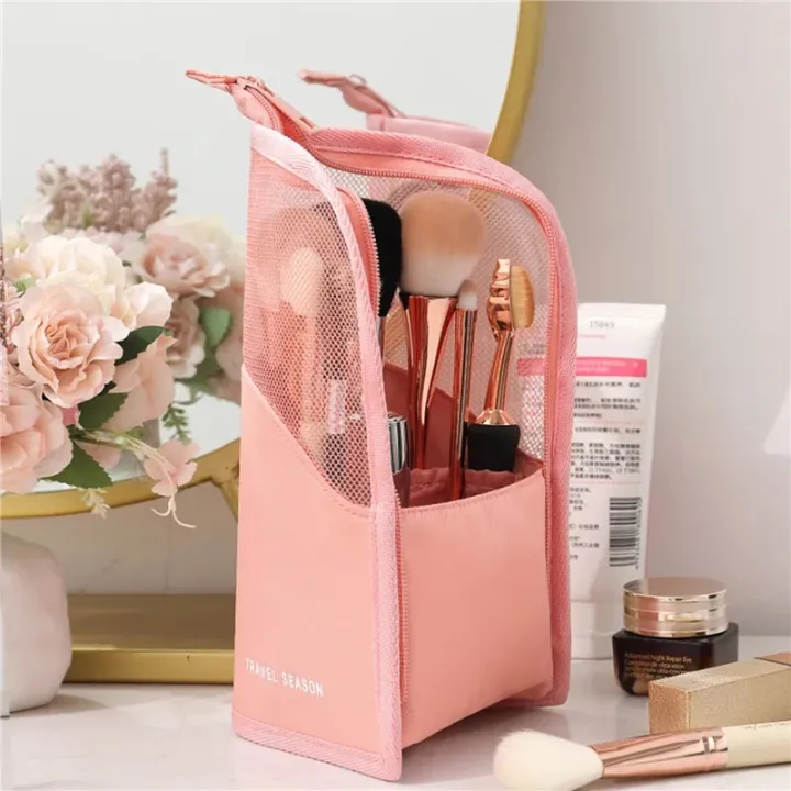 Makeup%20Brush%20Case%20Makeup%20Brush%20Holder%20Travel%20Waterproof%20Cosmetic%20Bag%20Stand-up%20Foldable%20Makeup%20Cup%20with%20Zipper%20(Black%20+%20Pink)%20Vnce%20Lncei%20-%20Image%203