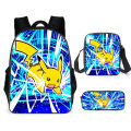 Pokemon Pikachu Kids Backpack Cartoon Pikachu Print Pencil Case Crossbody Bag Set Boy Shoulder bag Student Schoolbag Gifts. 