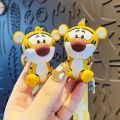 YAOO Funny Cute Tiger Year Cartoon Girls Boys Kids Tiger Key Chains Bag Pendant Decoration Chinese Style Key Ring Car Key Accessories. 