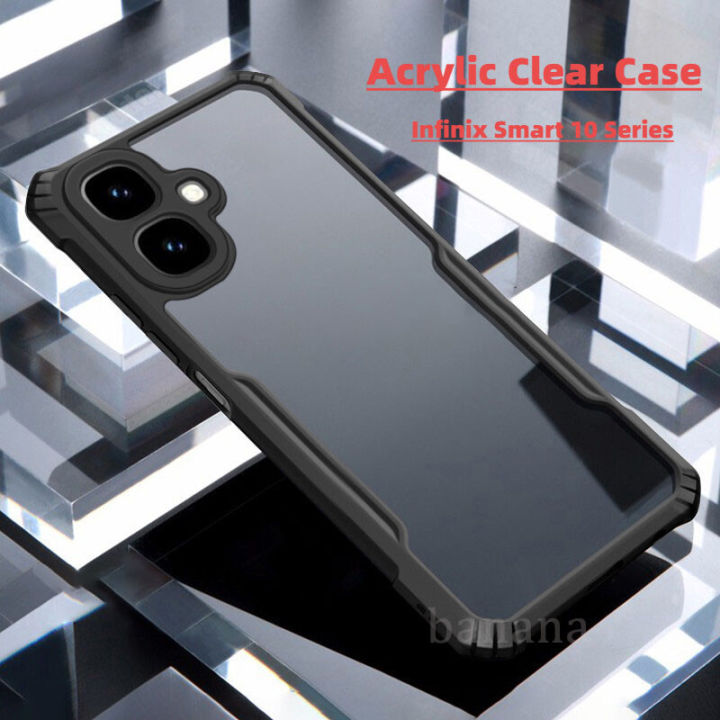 Casing For Infinix Smart 10 Phone Case Transparent Back Cover For Infinix X6725 Smart10 PC+TPU Cover