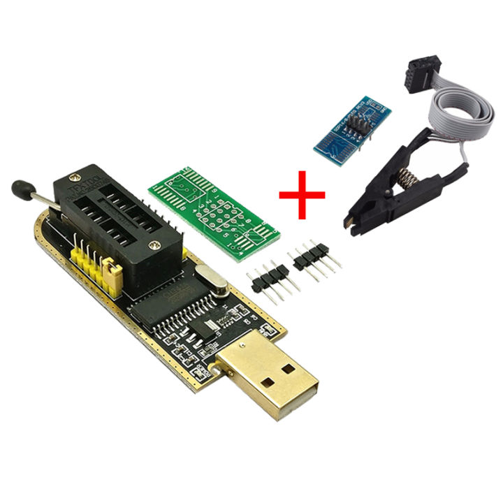 Programmateur USB CH341A + Clip SOP8 - Pour Flash BIOS Et Puces EEPROM 24CXX/25CXX