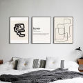 Modern Poster Abstract Art Prints Canvas Painting Black White Art Print Line Art Boho Wall Picture For Living Room Home Decor.