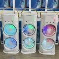 Rechargeable Double Ended Spray Fan with Remote Control, Portable Air Cooler with LED Light Air Humidifier.