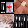 100/500Pcs Natural French Ballet Coffin False Nails Tips Half Cover French Acrylic ABS Tips Artificial 0 -9 Nail Art Tips. 