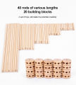 Kids Wooden Toys Insert Bead Tent Castle Building Blocks Children's Wooden Constructor Educational Toys professional design. 