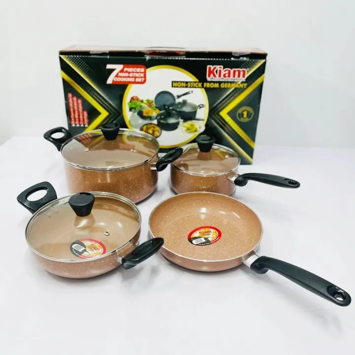 Kiam%20Non%20Stick%207%20Pcs%20Cookware%20Set%20For%20Superior%20Release%20-1Pc%20Casserol,%201Pc%20Fry%20pan,%201Pc%20Karai%20and%201Pc%20Milk%20pan%20with%203%20lids%20-%20Image%202