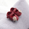 Big Flower Baby Girls Flat Shoes Sunflower Knitted Cotton Girl Princess Prewalker Shoes Footwear Soft Bottom Non-Slip First Walking Shoes. 
